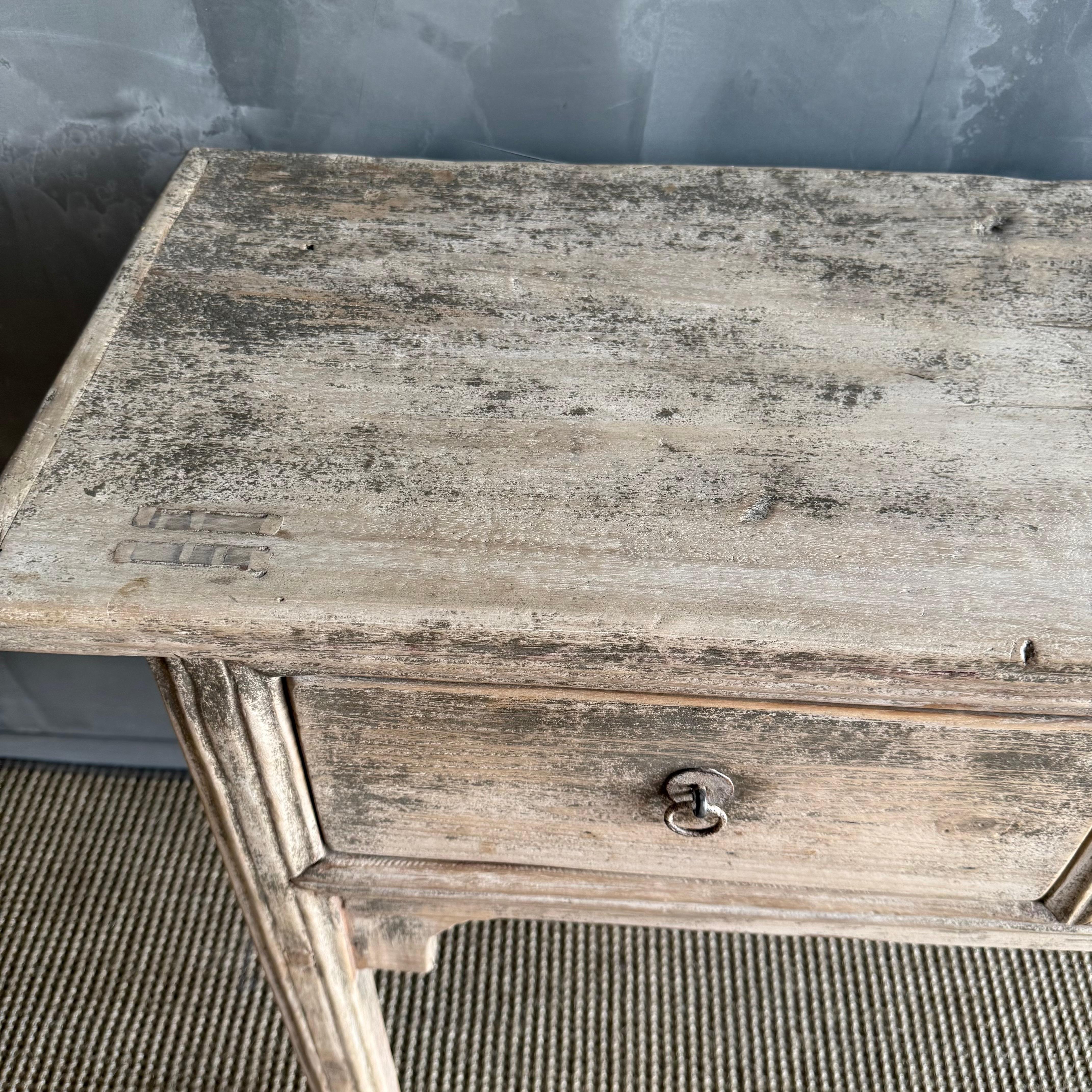 Vintage Reclaimed Elm Wood Console 55