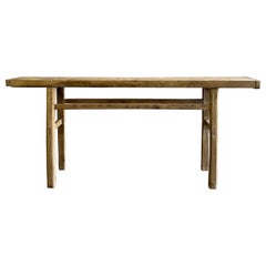 Vintage Reclaimed Elm Wood Console Table