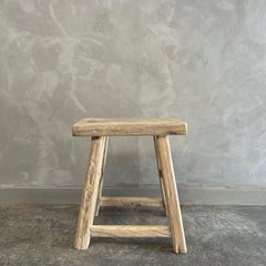 Vintage aufgearbeitete Ulme Wood Hocker