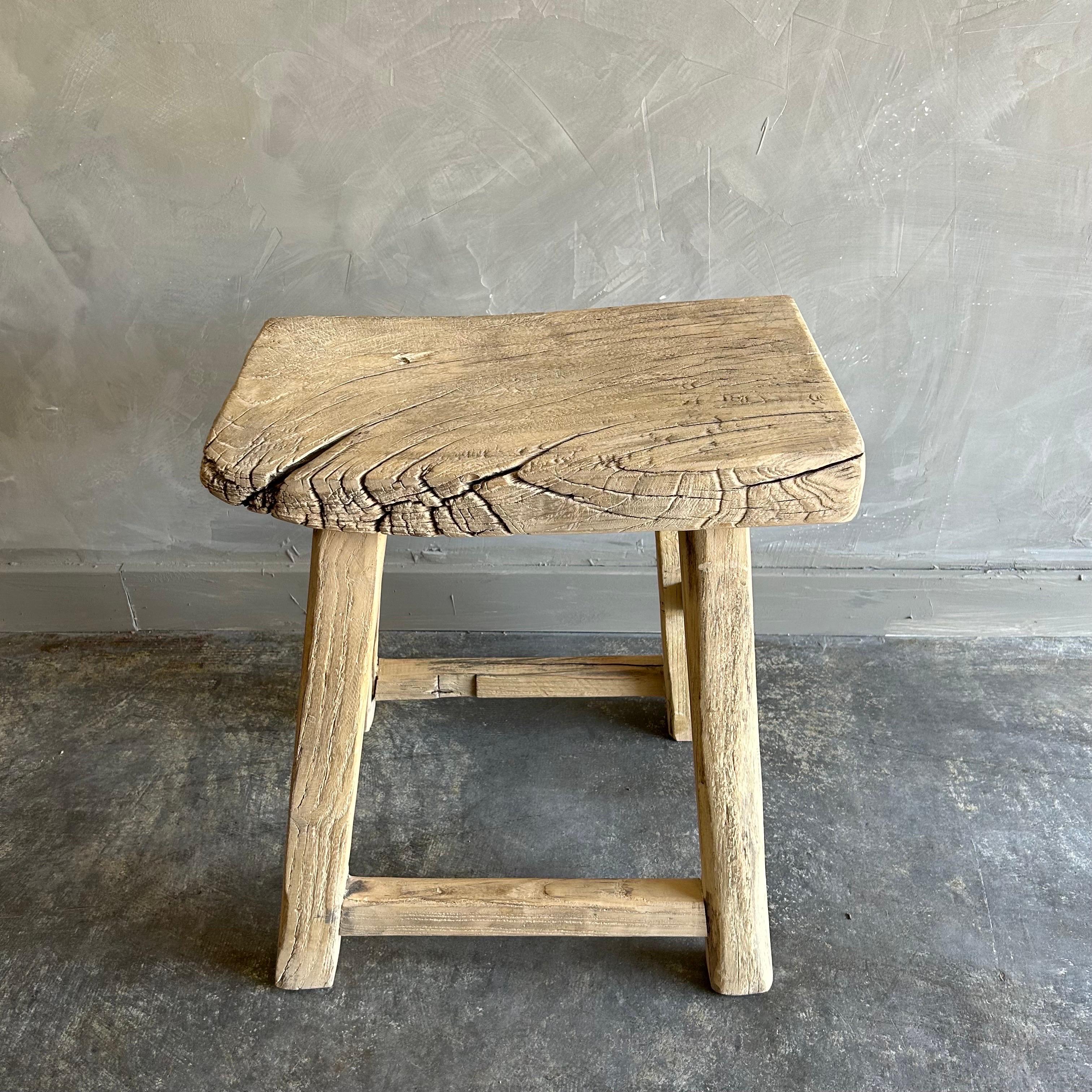 reclaimed wooden stool