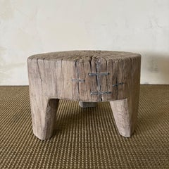 Vintage Reclaimed Elm Wood Stump