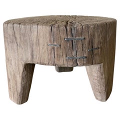 Vintage Reclaimed Elm Wood Stump