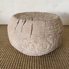 Vintage Reclaimed Elm Wood Stump Table