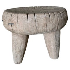 Vintage Reclaimed Elm Wood Stump Table