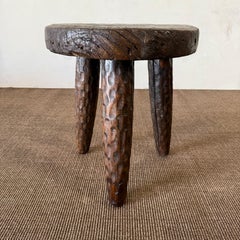 Mesita auxiliar de pino recuperado de estilo vintage, 17.5" – Nogal