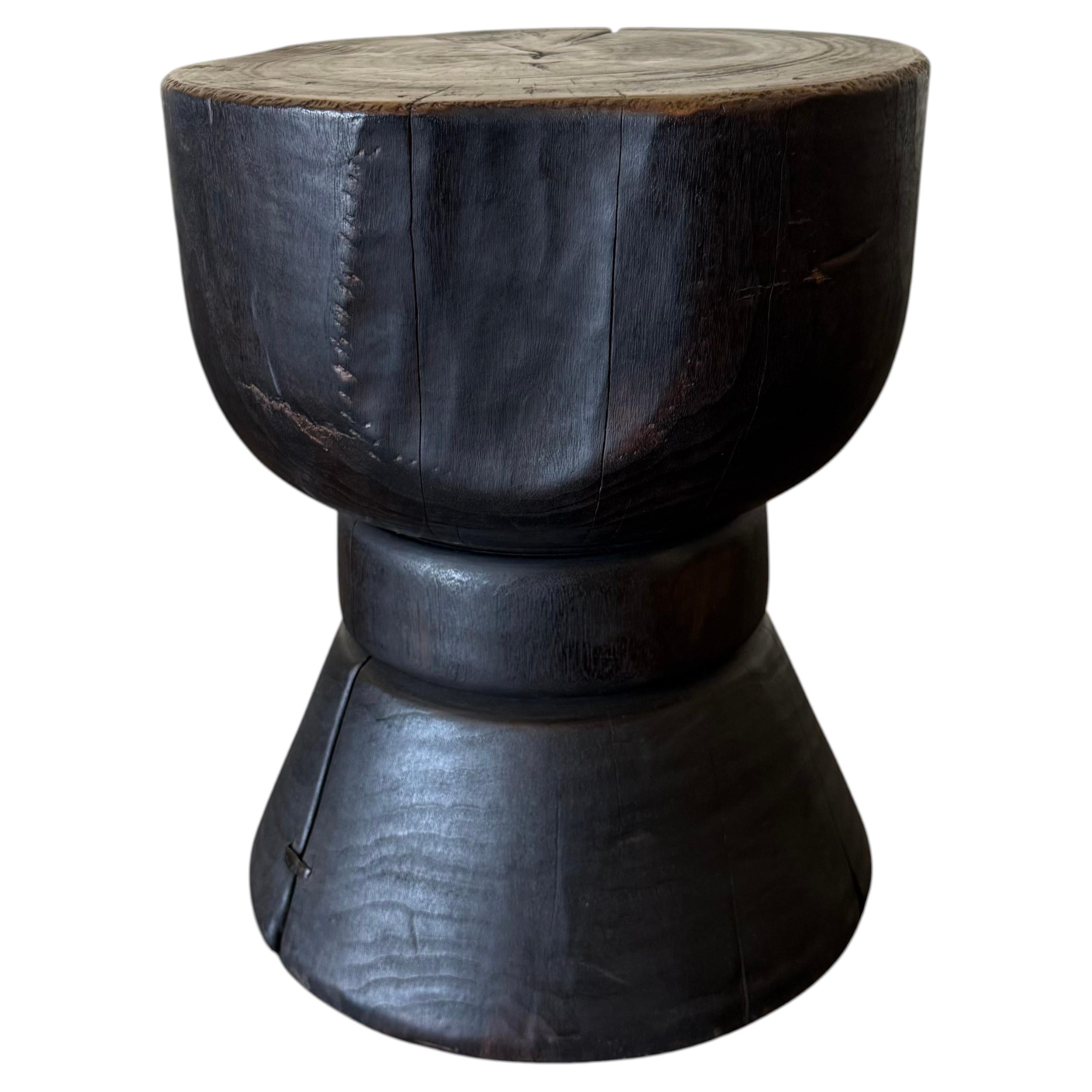 Vintage Reclaimed Walnut Side Table