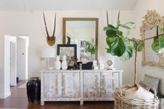 Vintage Reclaimed Wood Asian Buffet Sideboard