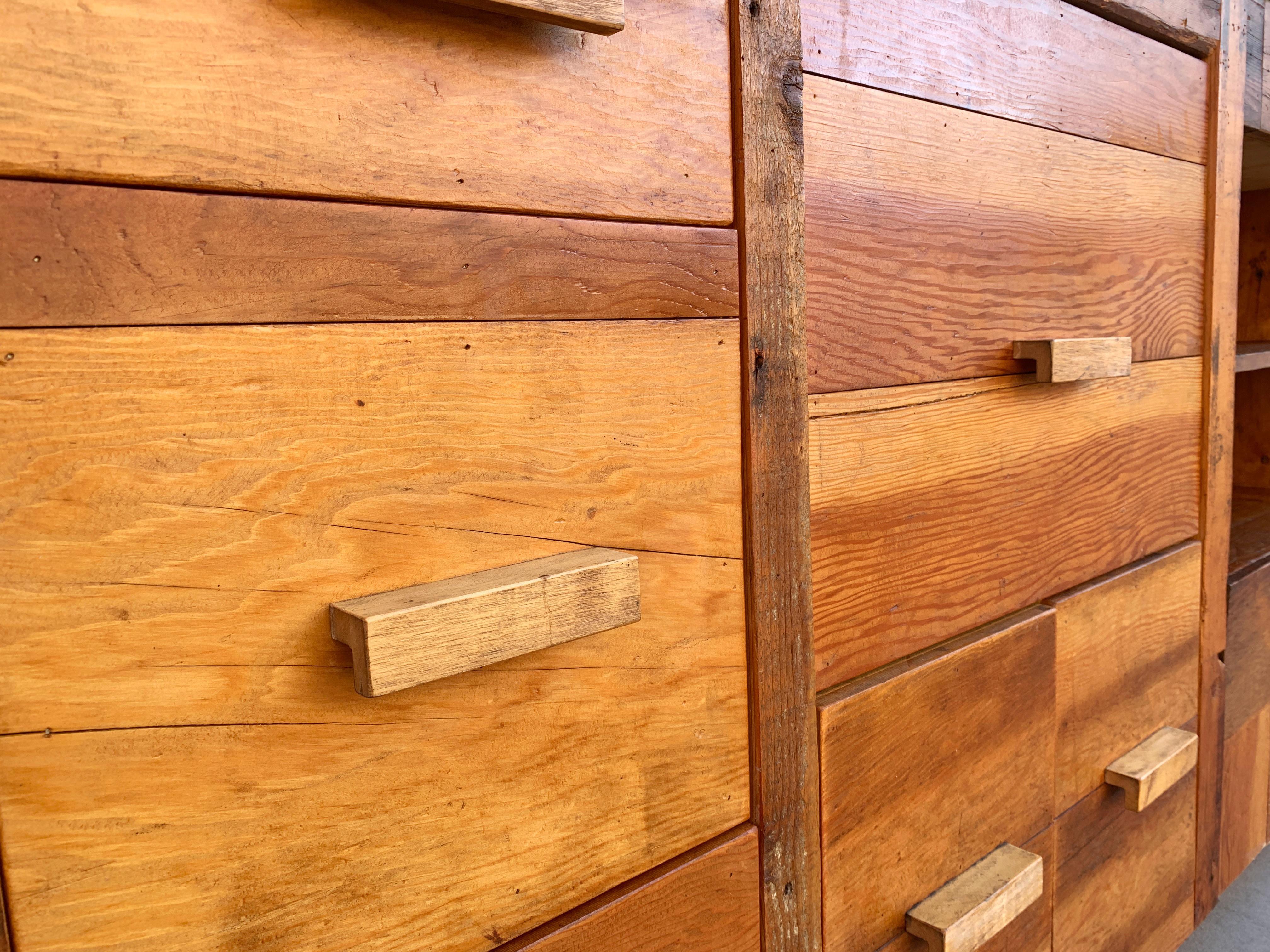 Rustic Vintage Reclaimed Wood Sales Retail Counter