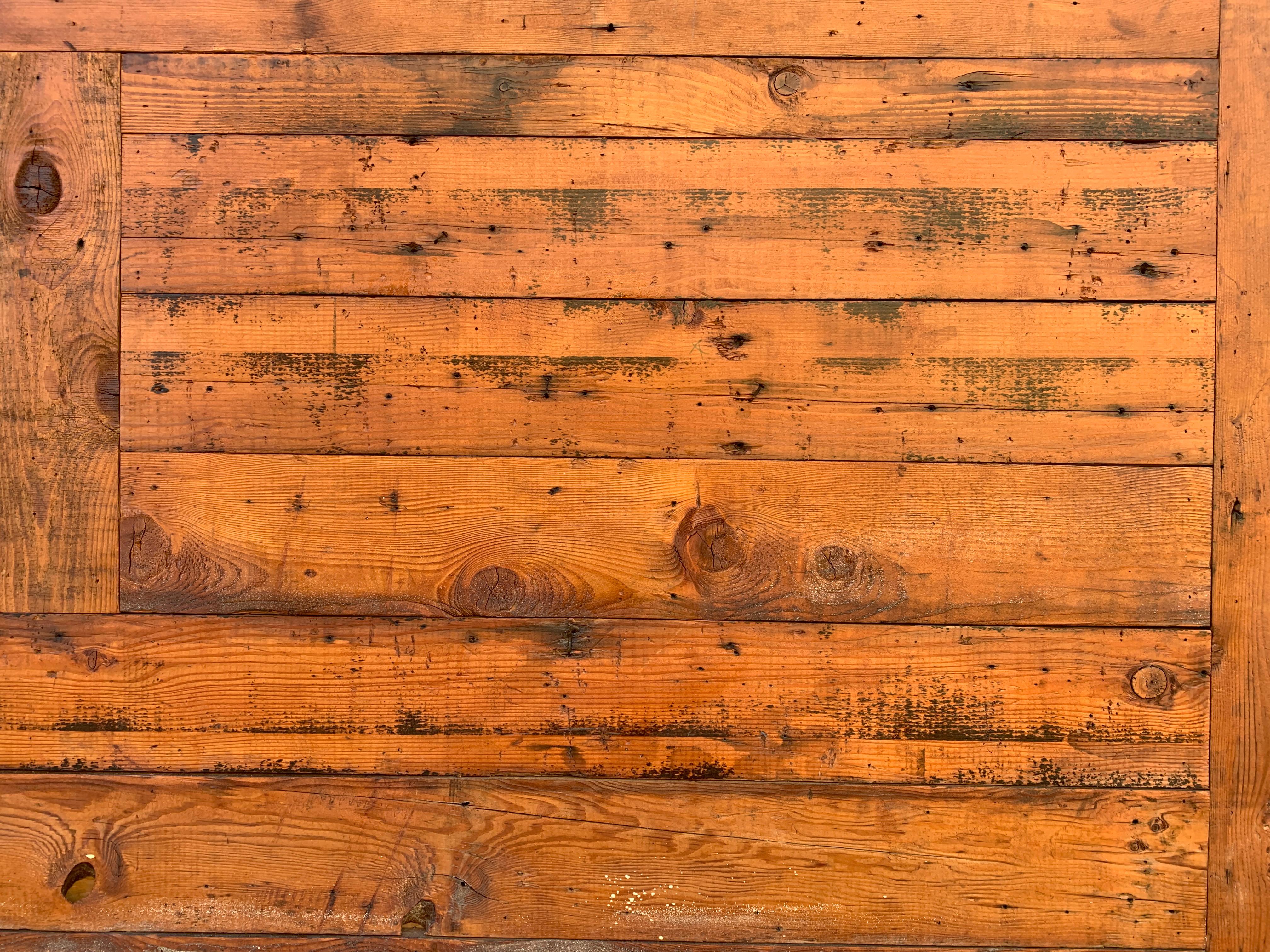 Vintage Reclaimed Wood Sales Retail Counter In Good Condition In Alhambra, CA