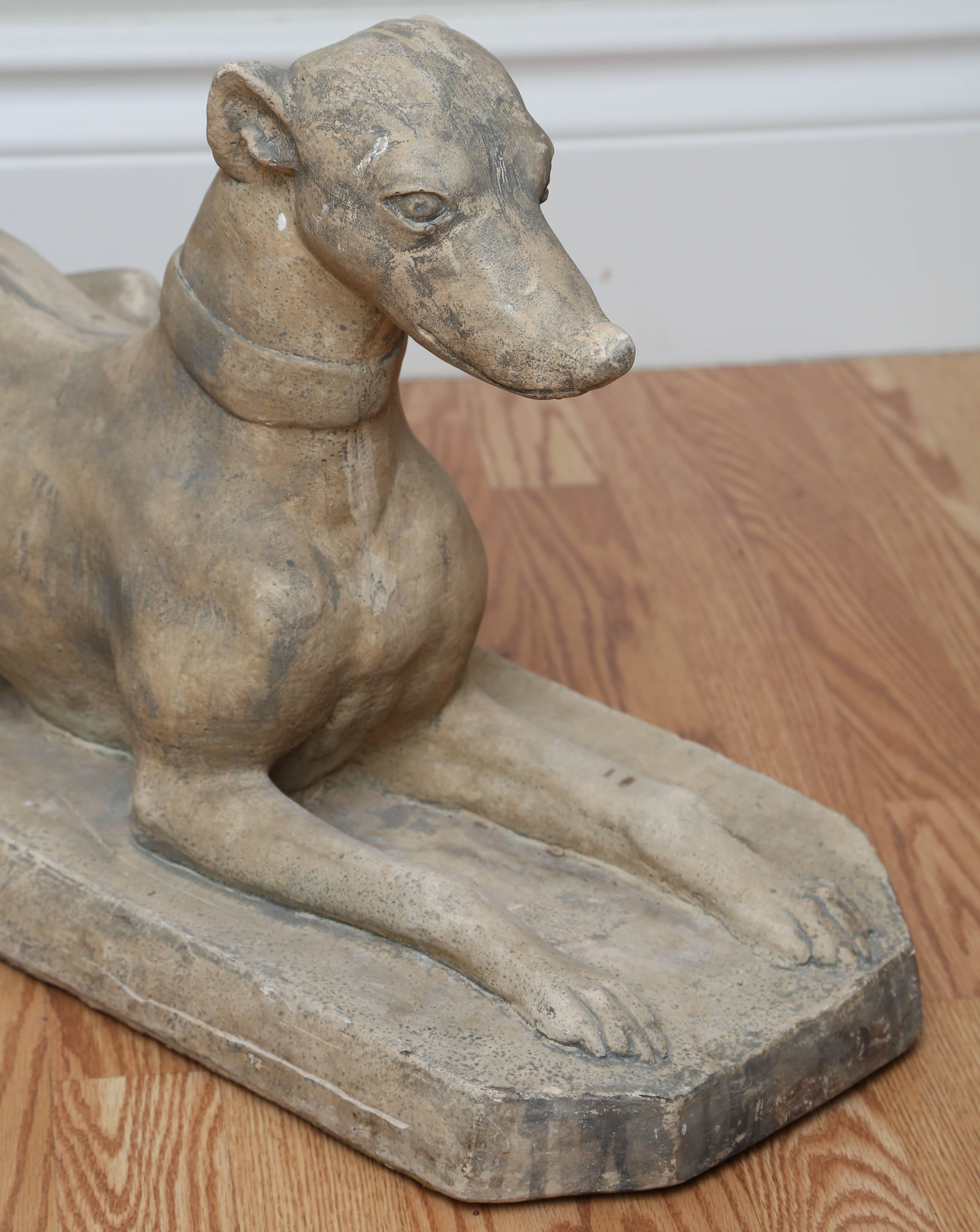 vintage greyhound statue