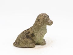 Vintage Reconstituted Stone Dog, English Mid 20th C.