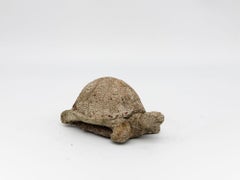 Vintage Reconstituted Stone Tortoise or Turtle Garden Ornament, England 1970s