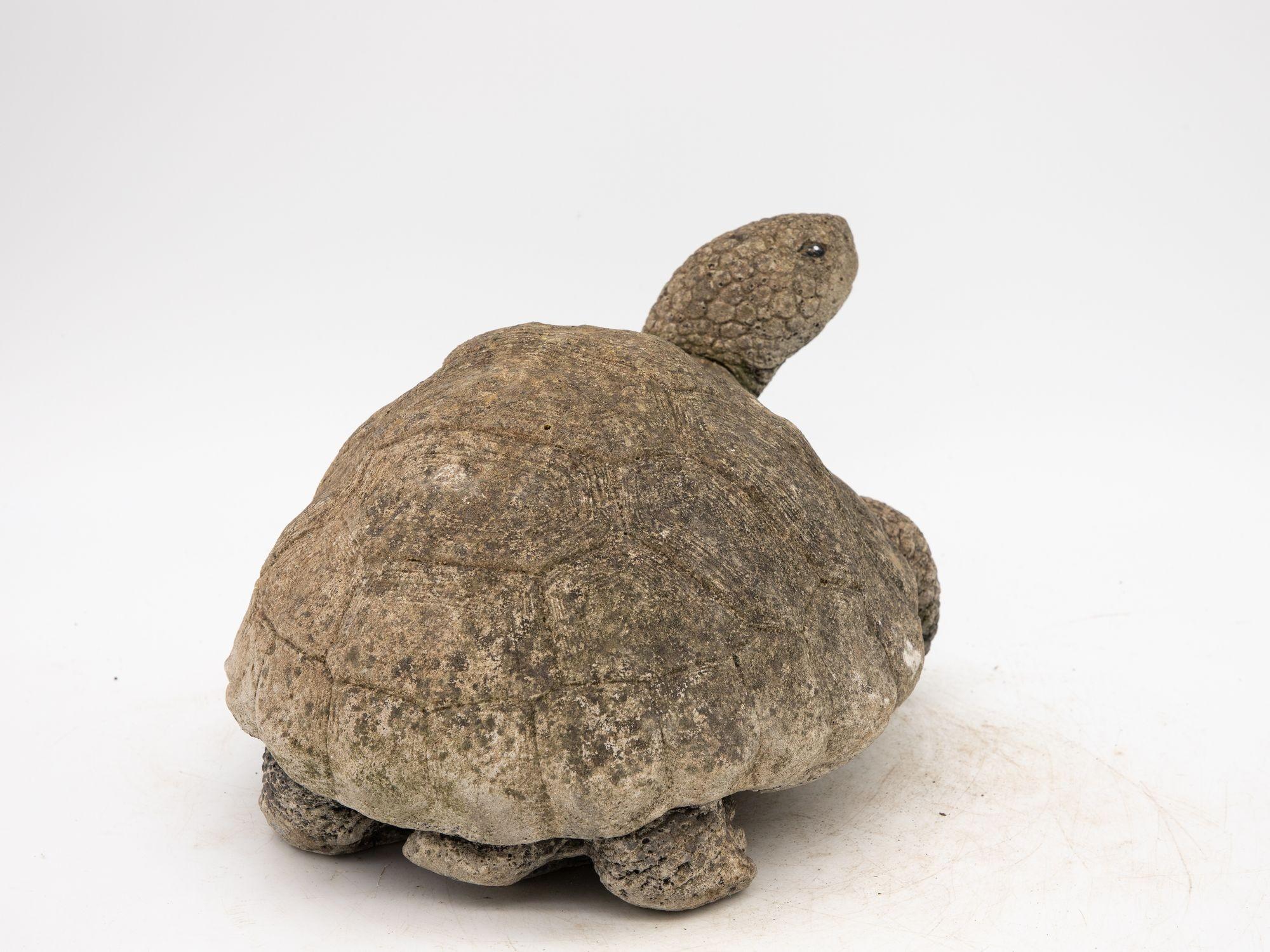 20th Century Vintage Reconstituted Stone Tortoise or Turtle Garden Ornament For Sale