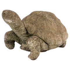 Retro Reconstituted Stone Tortoise or Turtle Garden Ornament