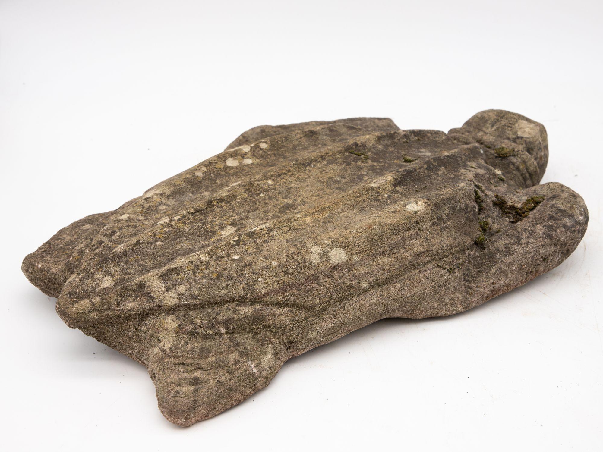 English Vintage Reconstituted Stone Turtle Garden Ornament, England mid 20th Century For Sale