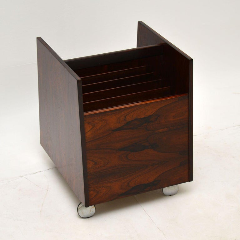 Vintage Record / Magazine Rack by Bruksbo at 1stDibs