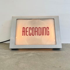 Vintage 'Recording' Studio Light, 1970s USA