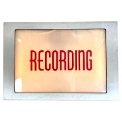 Vintage 'Recording' Studio Light, 1970 USA