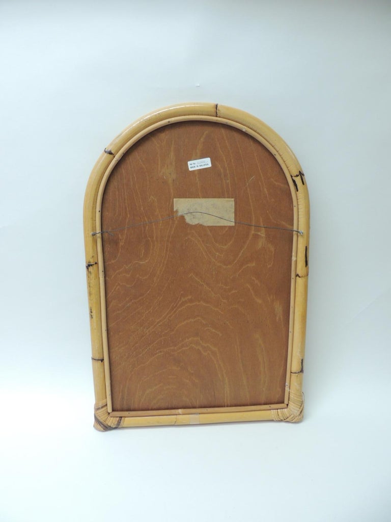 Vintage Rectangular Bamboo Mirror For Sale at 1stdibs