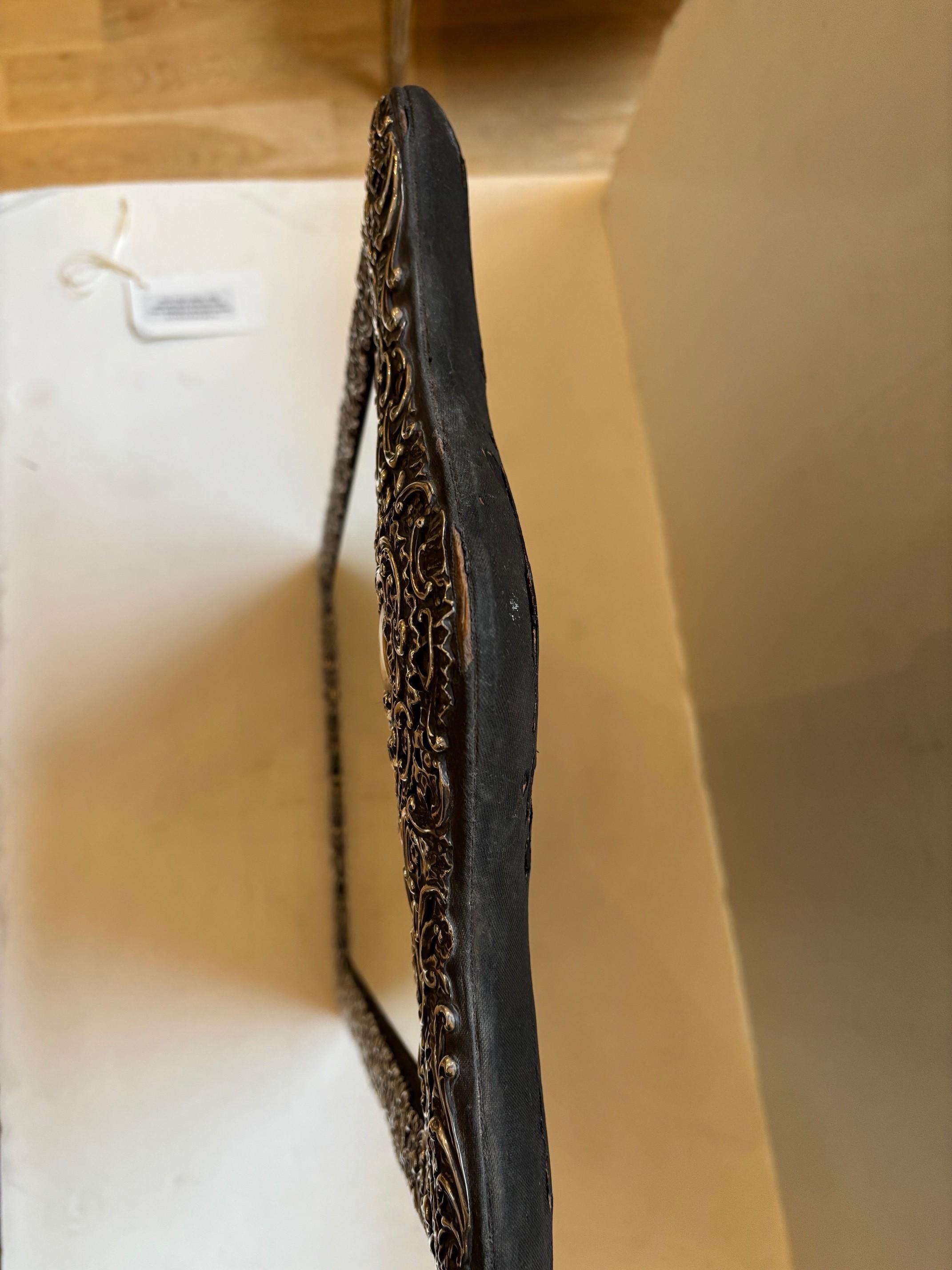 Specchio rettangolare smussato d'argento d'epoca di William Comyns in vendita 9