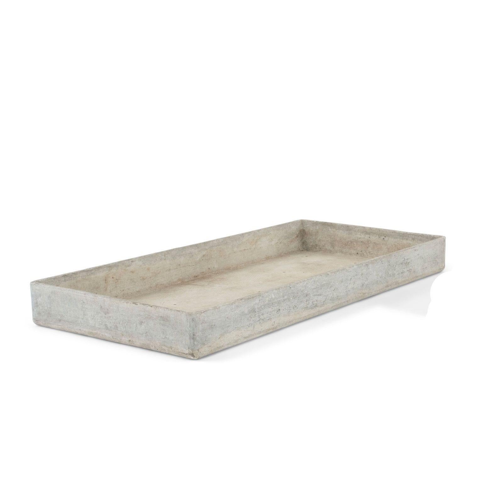 Vintage rectangular cement tray circa 1960-1979. Two trays available. Sold individually and priced $1,600 each.