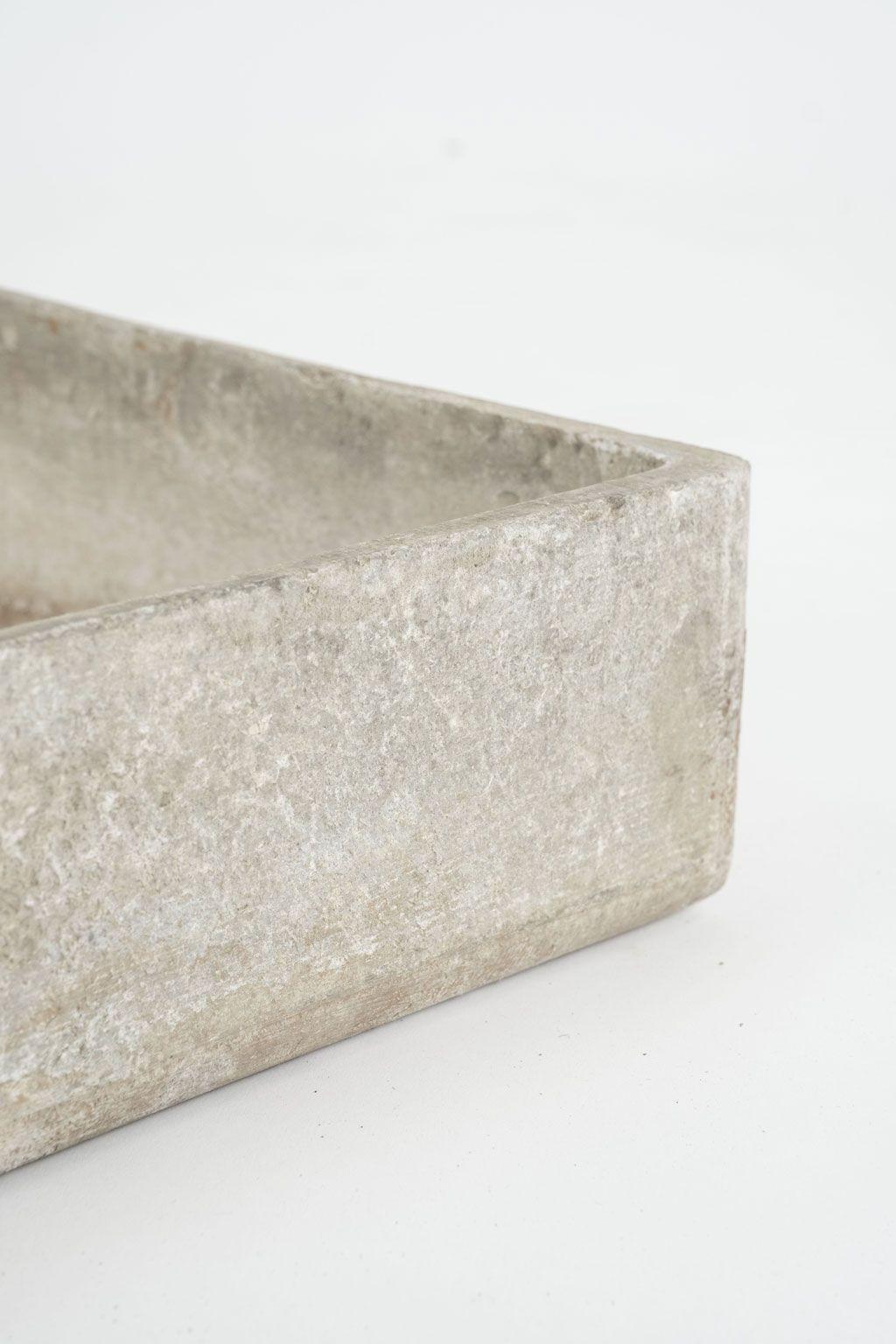 Mid-Century Modern Vintage Rectangular Cement Tray For Sale