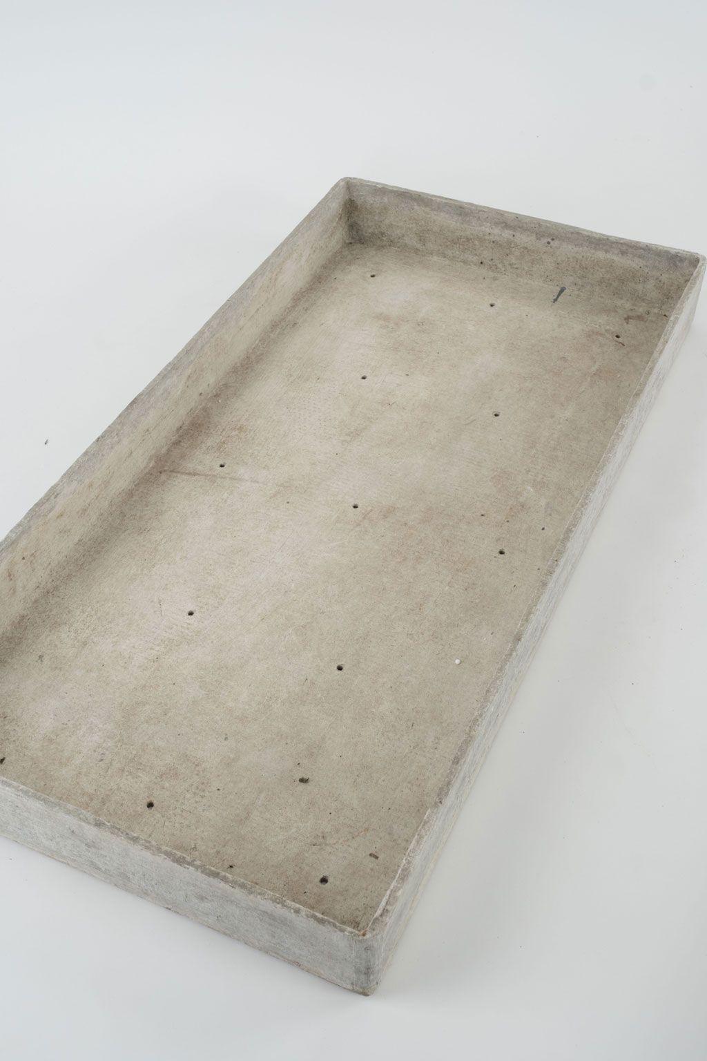 Plateau rectangulaire vintage en ciment en vente 1