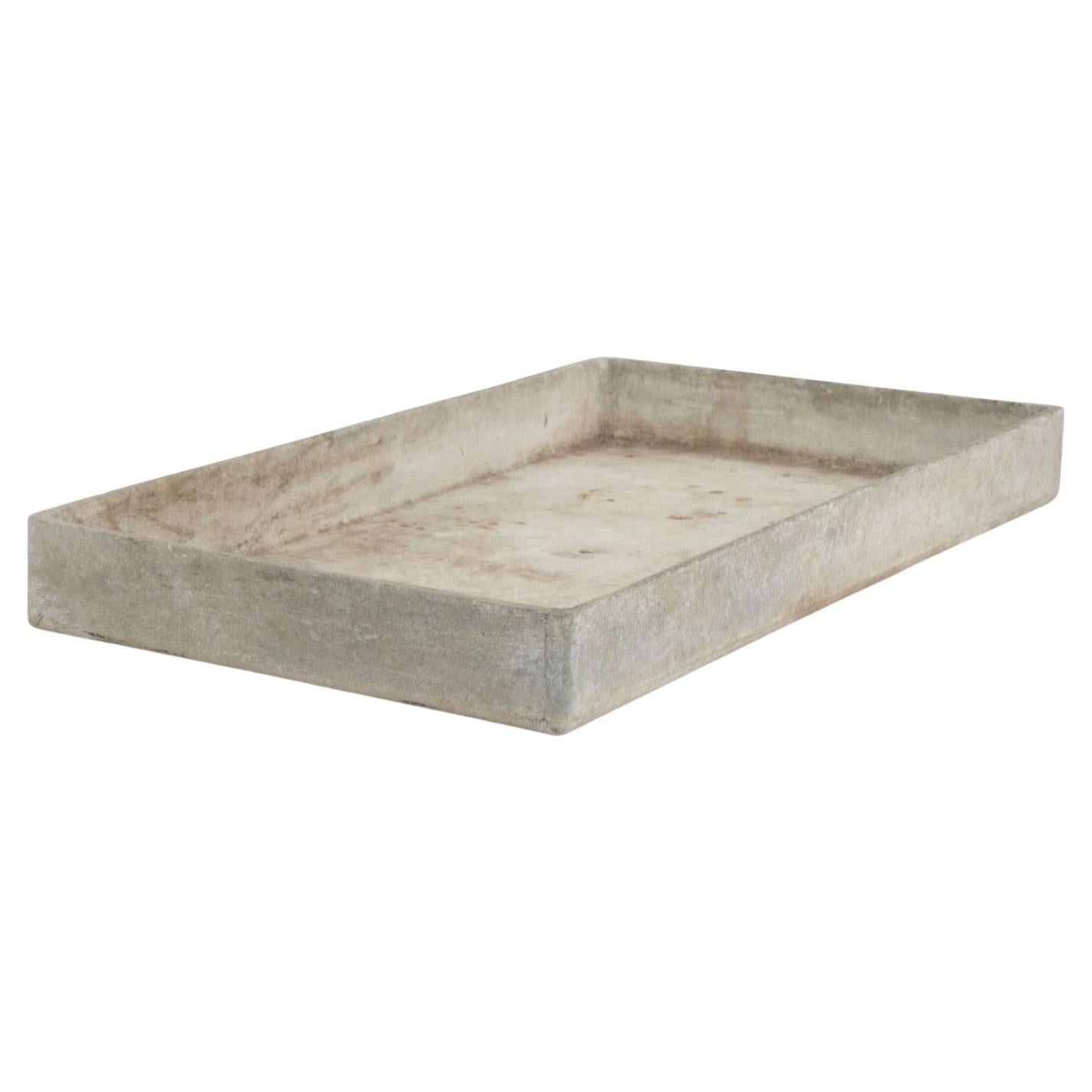 Vintage Rectangular Cement Tray For Sale