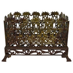 Vintage Rectangular Decorative Footed Iron Plant Holder