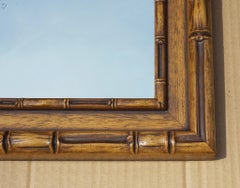 VINTAGE RECTANGULAR FAUX BAMBOO WALL HANGING MiRROR