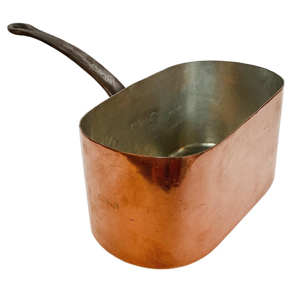 Vintage Rectangular French Copper Pot # 2 For Sale