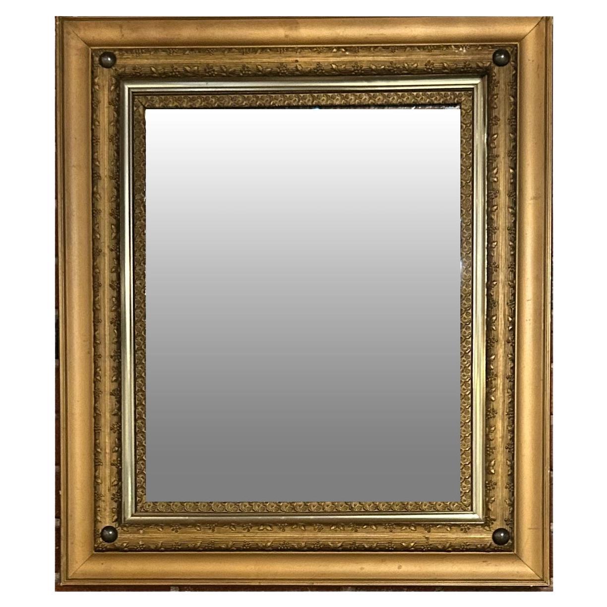 Vintage Rectangular Gilt Mirror