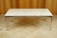 Vintage Rectangular Marble Coffee Table by Florence Knoll, 1960s Midcentury