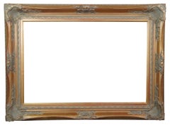 Vintage Rectangular Neoclassical Gold Gilt Picture Artwork Mirror Frame