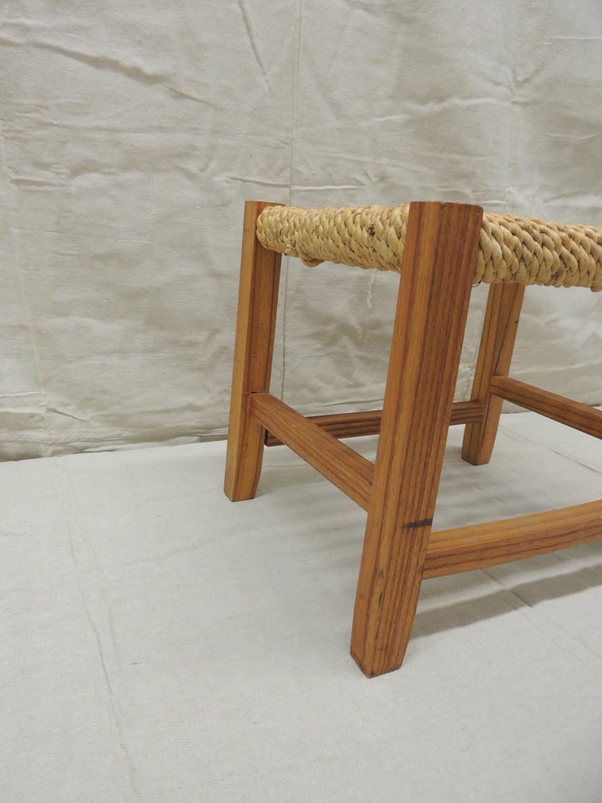 woven footstool