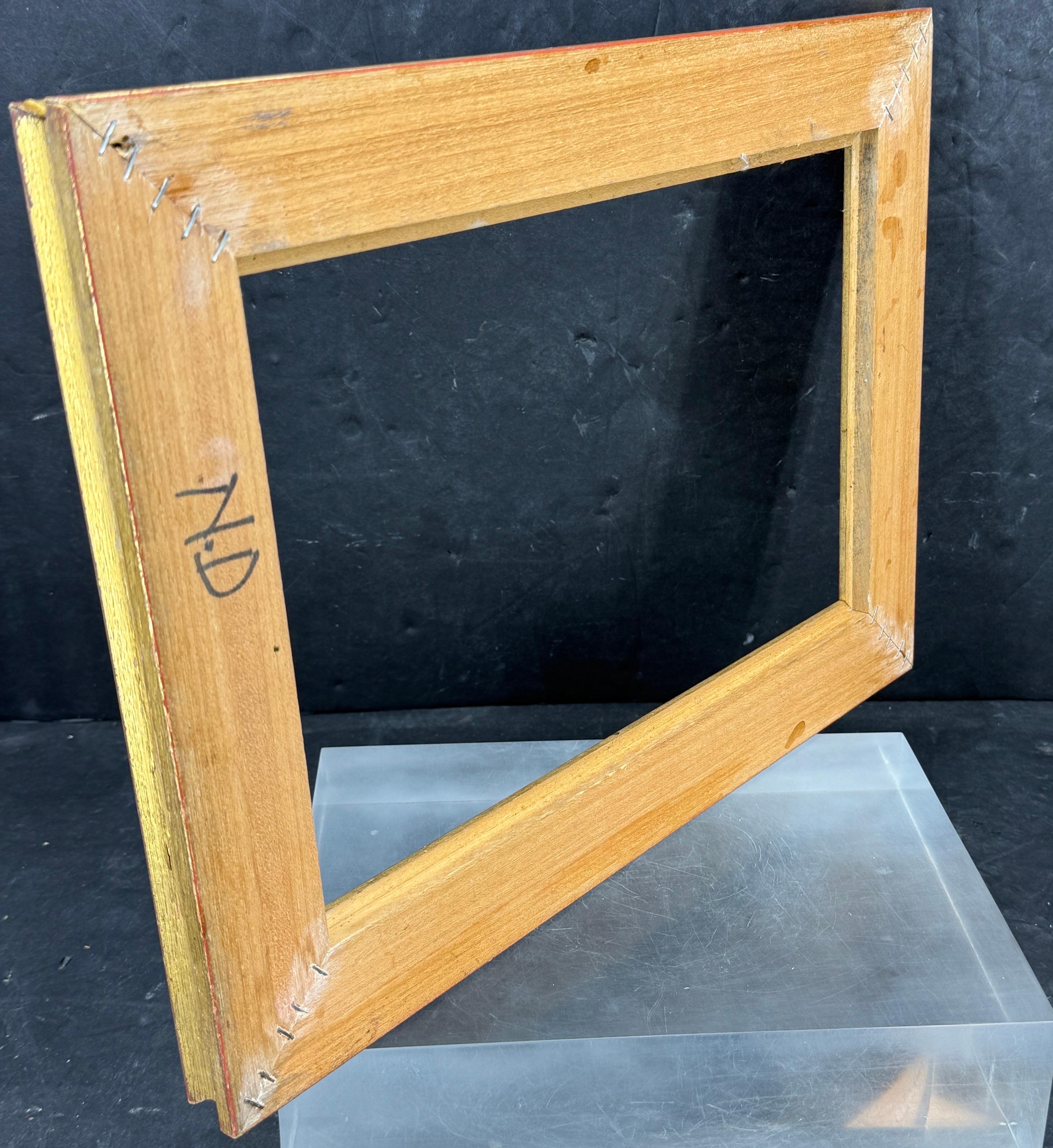 Cornice rettangolare d'epoca in Wood dorata e ornata d'oro in vendita 2