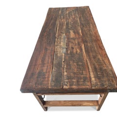 Vintage Recycled Wood Foldable Table