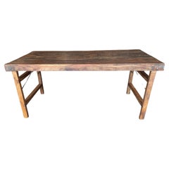 Antique Recycled Wood Foldable Table
