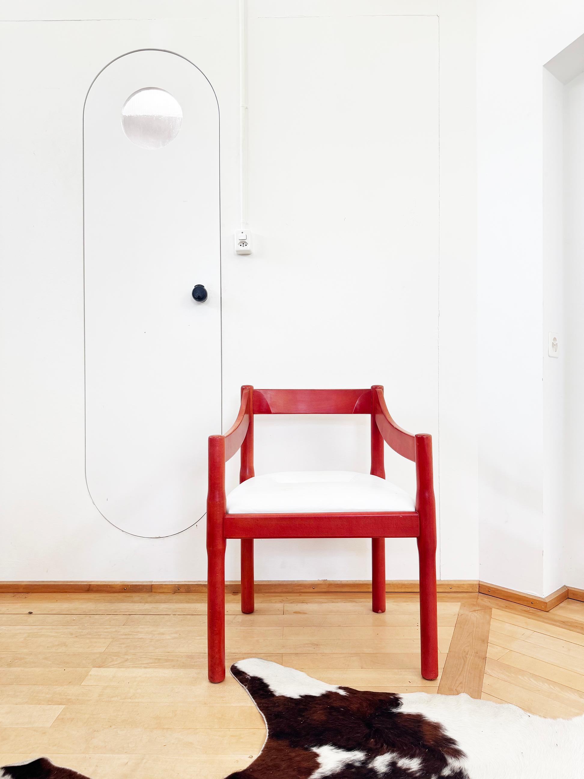 Mid-Century Modern Vintage Red 1970s Vico Magistretti 