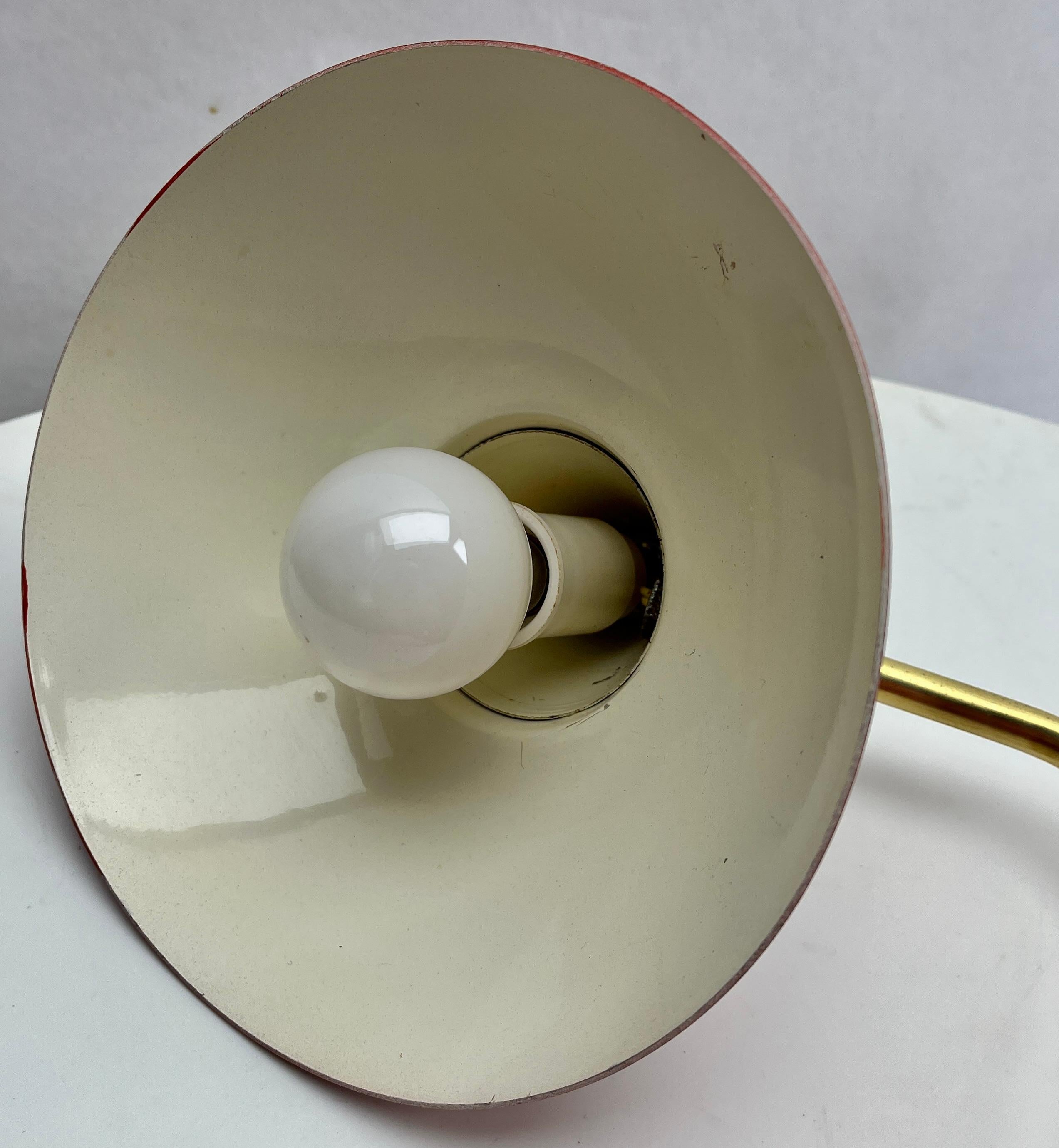 Vintage Red Adjustable Desk/Side Table Lamp  1950s For Sale 2