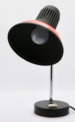 Vintage Red Adjustable Desk/Side Table Lamp by Massive, 1970s