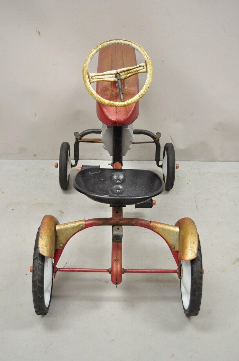 Vintage Red AMF Ranch Trac Chain Drive Pedal Toy Tractor For Sale at