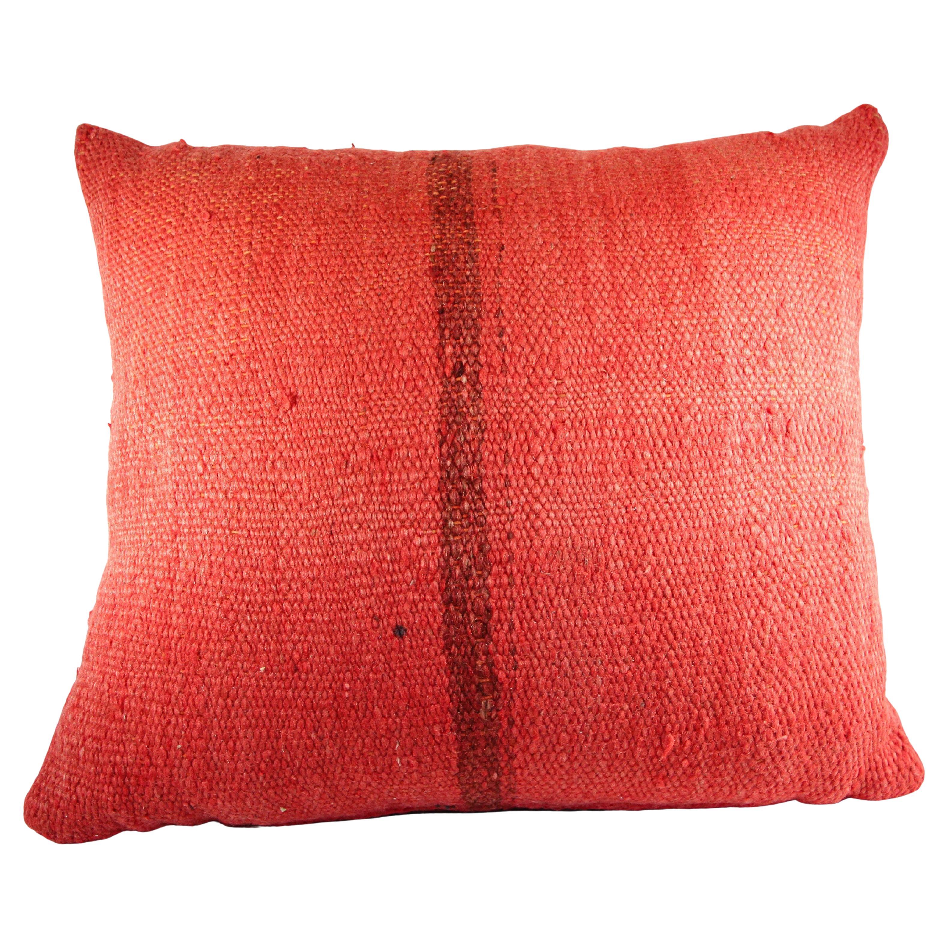 Vintage Red and Black Berber Moroccan Pillow