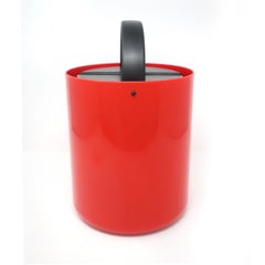 Vintage Red and Black Plastic Ice Bucket by Bodum