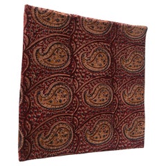 Vintage Red and Brown Cotton Printed Kalamkari Print Textile