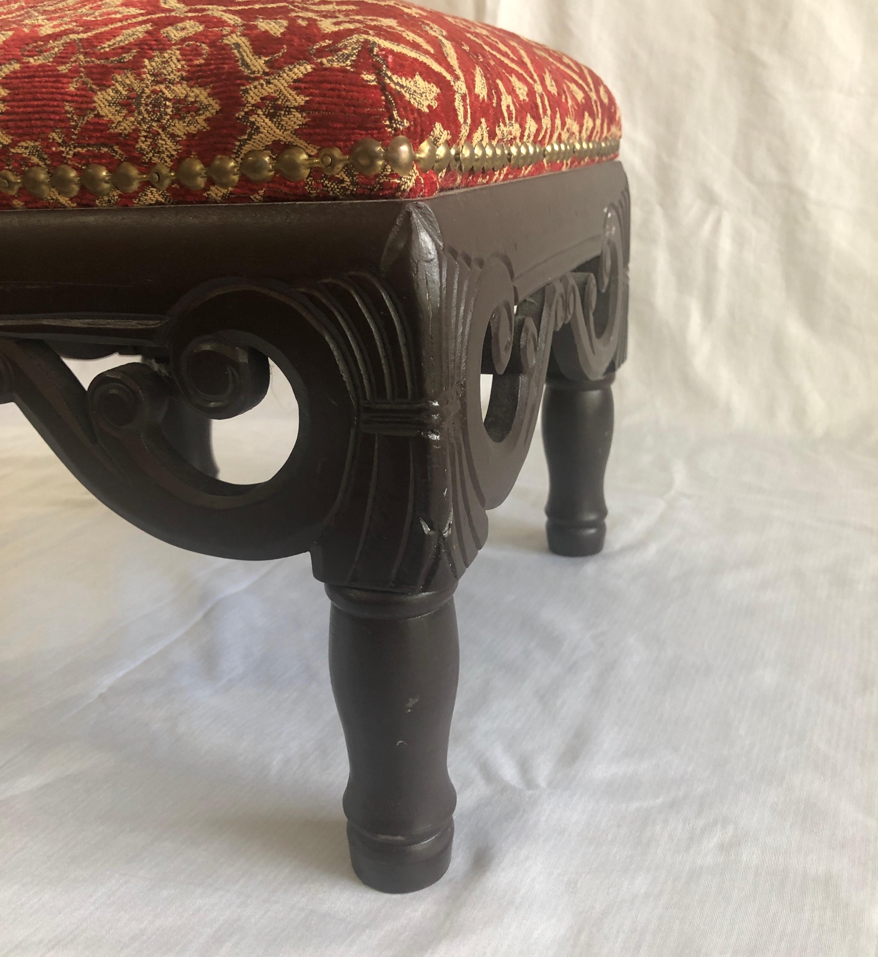 vintage upholstered footstool