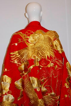 Vintage Red and Gold Wedding Kimono
