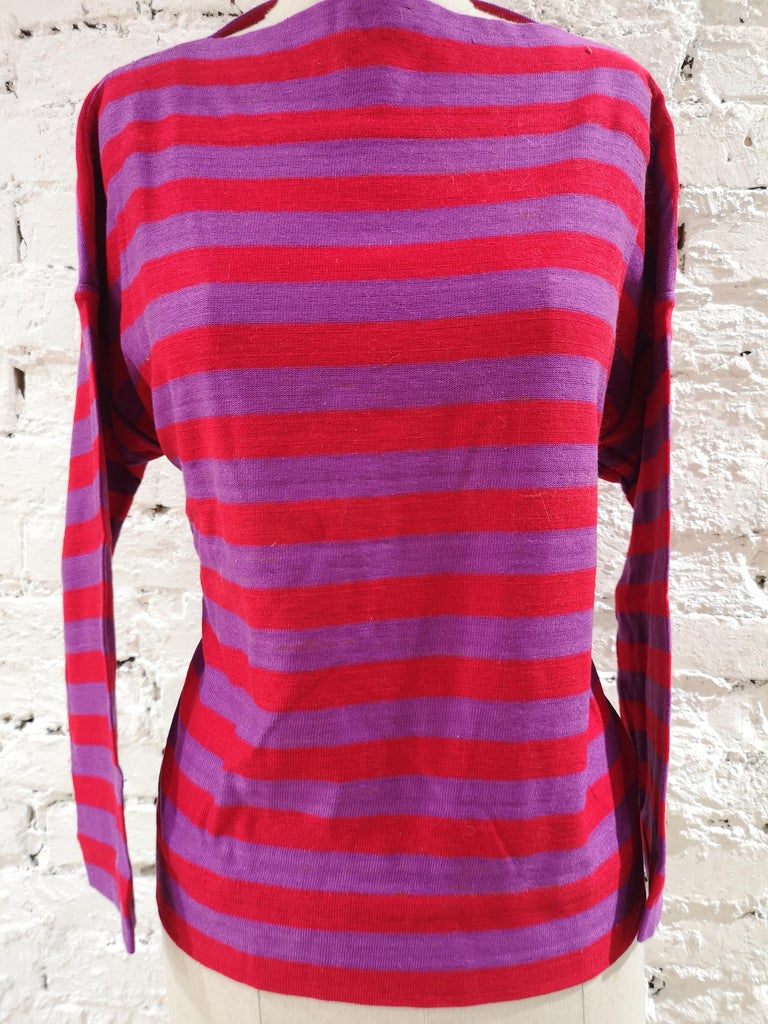 Vintage red and purple stripes t-shirt sweater For Sale at 1stDibs ...