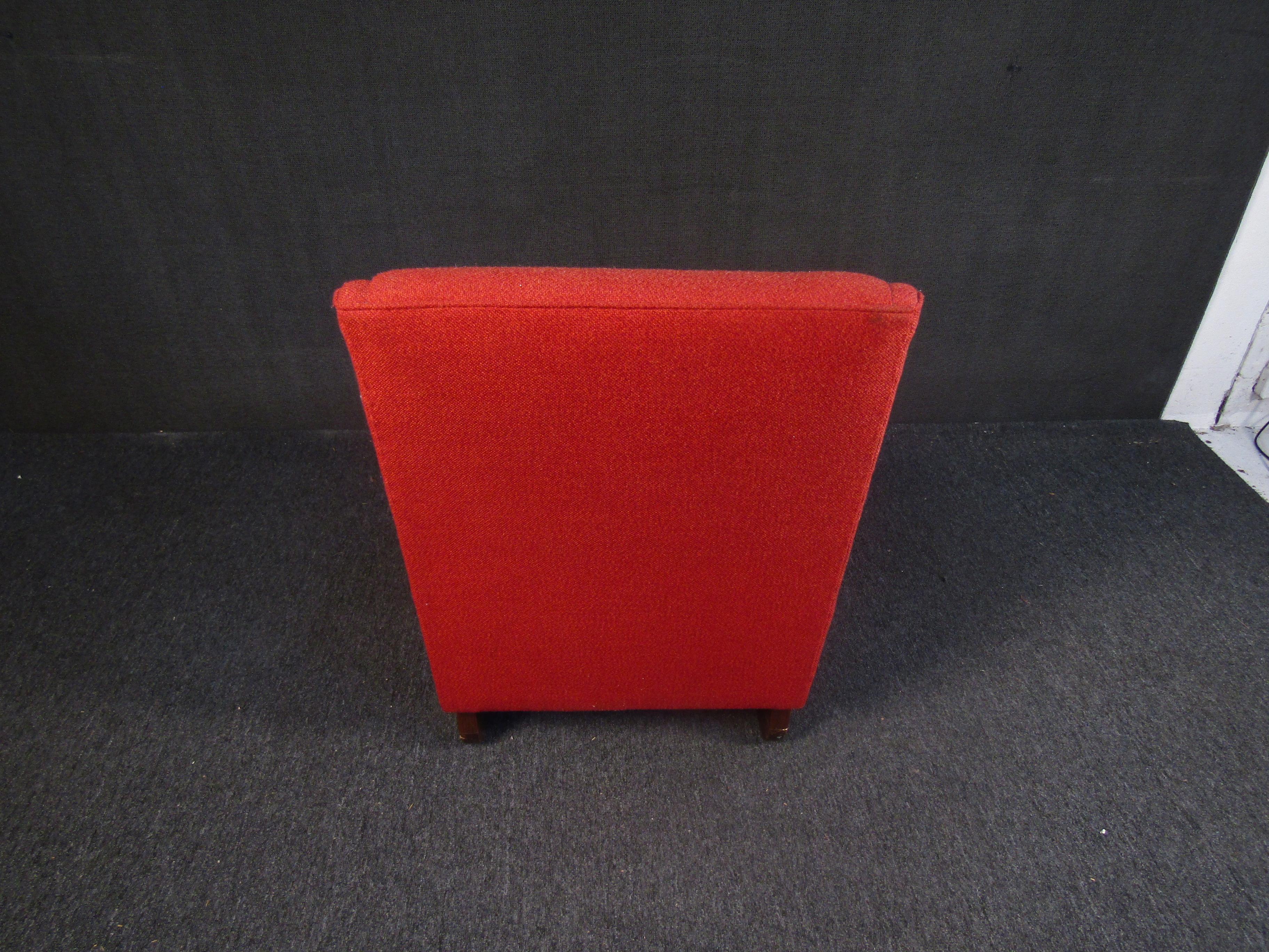 20th Century Vintage Red Armchair in the Style of Adrian Pearsall For Sale