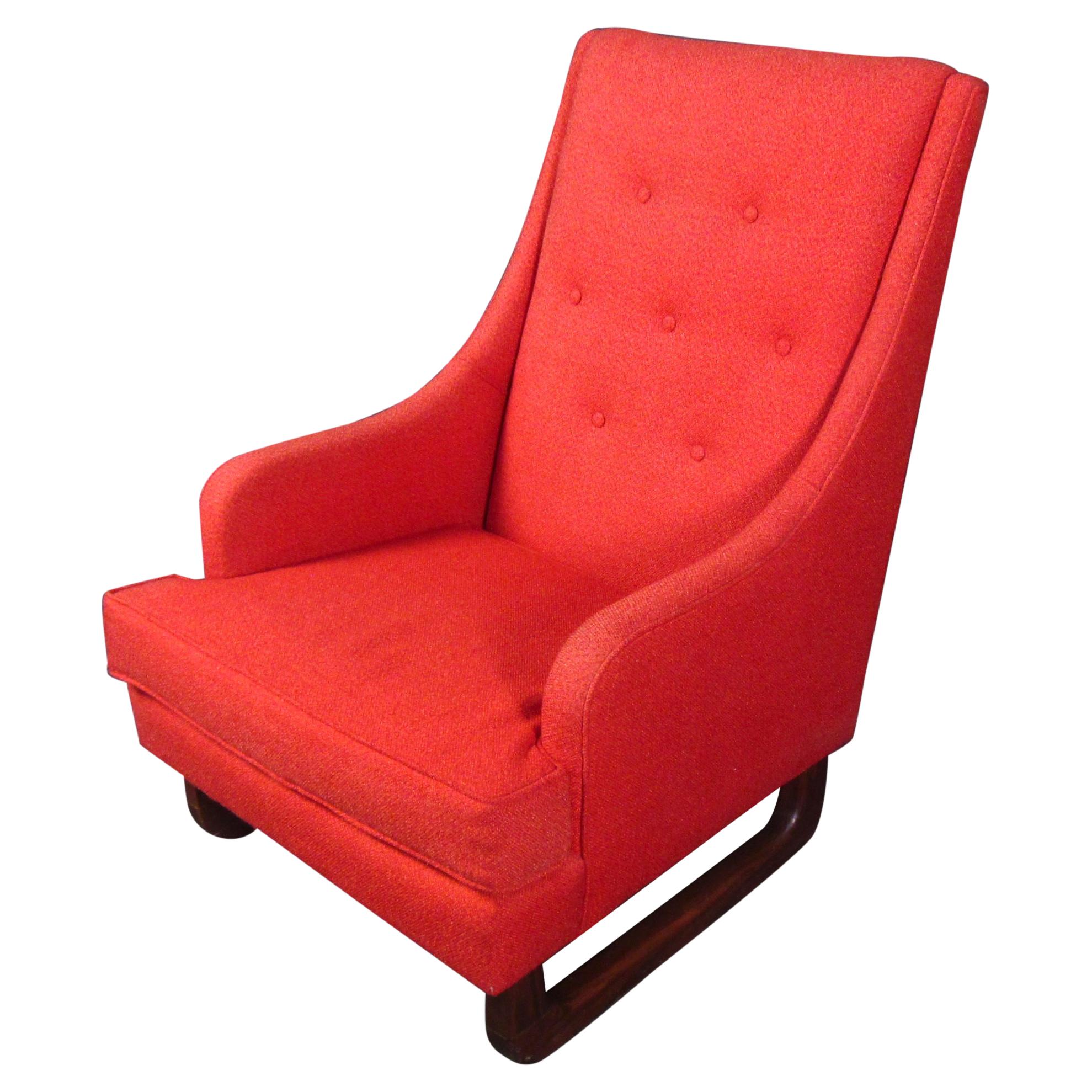 Vintage Red Armchair in the Style of Adrian Pearsall